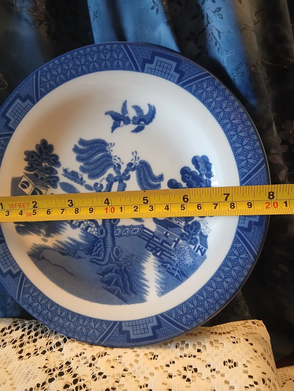 Royal Doulton REAL OLD WILLOW Fine China Salad/Dessert Plate